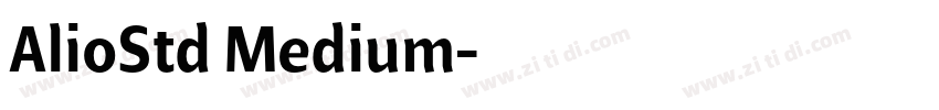 AlioStd Medium字体转换